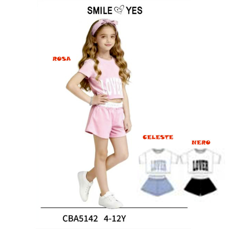 Immagine di Completo bambina estate Smile Yes Art. CBA5142