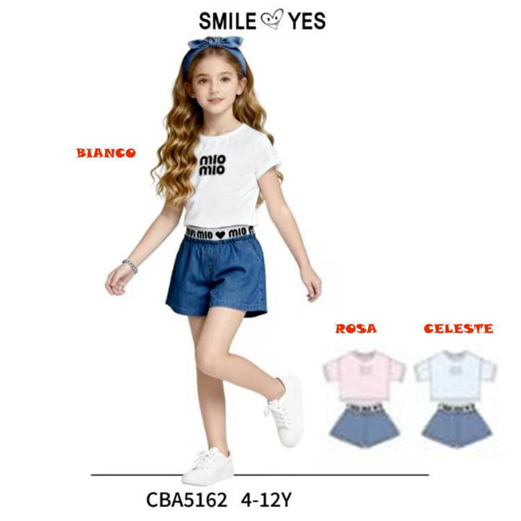 Immagine di Completo bambina estate Smile Yes Art. CBA5162