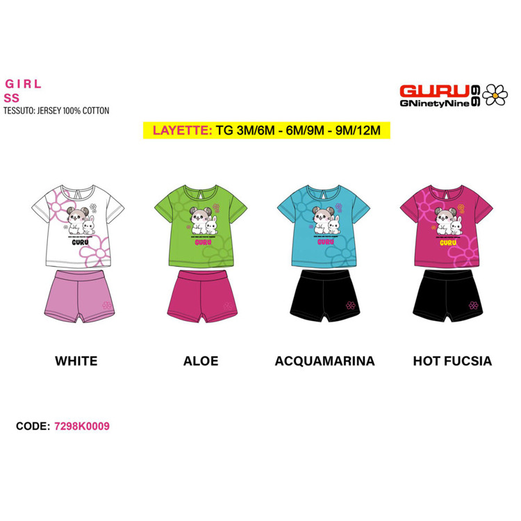 Immagine di Completo neonata estate Guru Art. 7298K0009