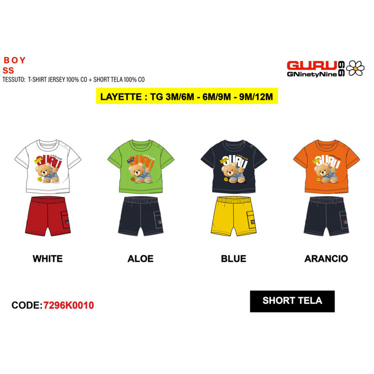 Immagine di Completo neonato estate Guru Art. 7296K0010