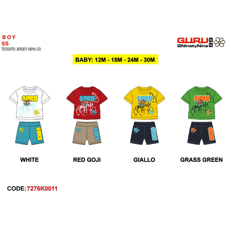 Immagine di Completo neonato estate Guru Art. 7276K0011