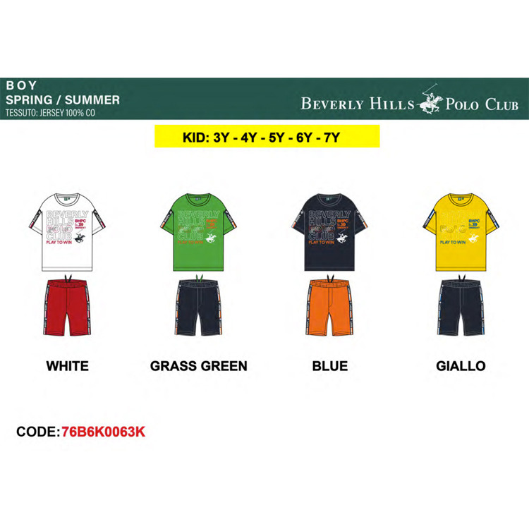 Immagine di Completo bambino estate Polo Club Art. 76B6K0063K