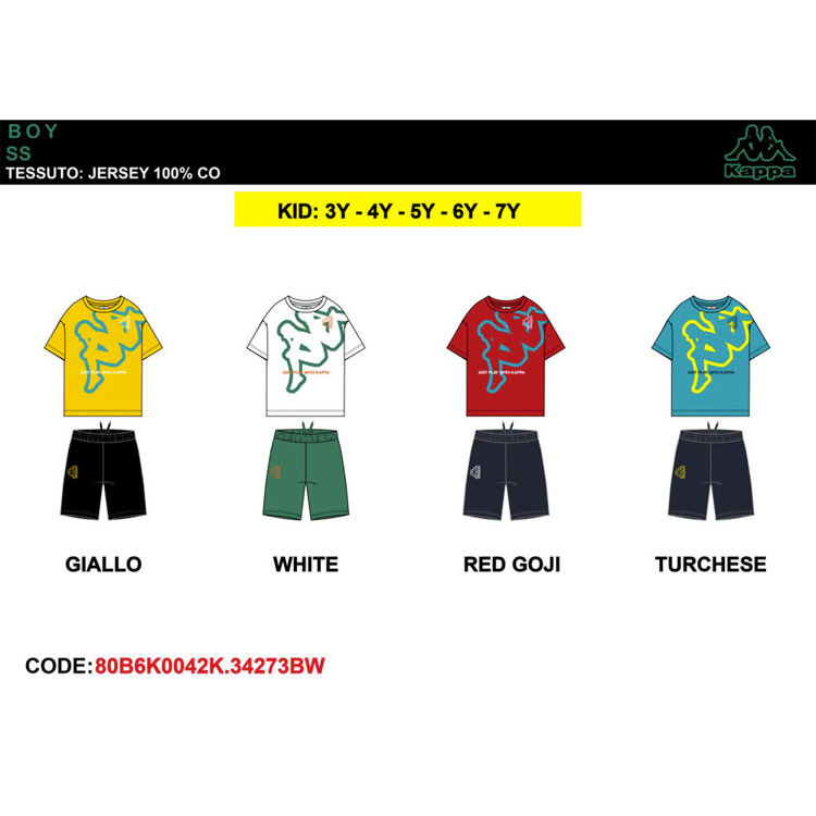Immagine di Completo bambino estate Kappa Art. 80B6K0042K