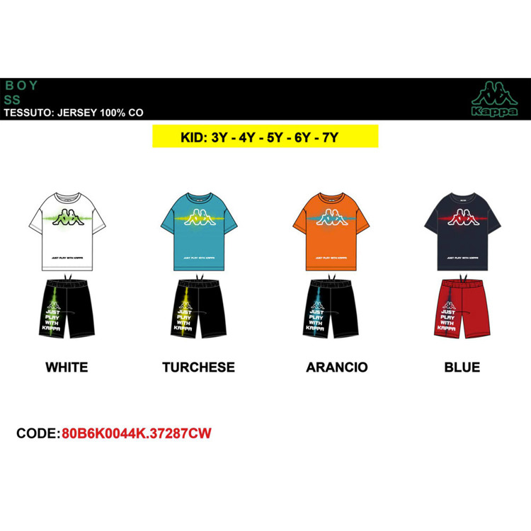 Immagine di Completo bambino estate Kappa Art. 80B6K0044K