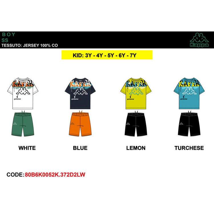 Immagine di Completo bambino estate Kappa Art. 80B6K0052K