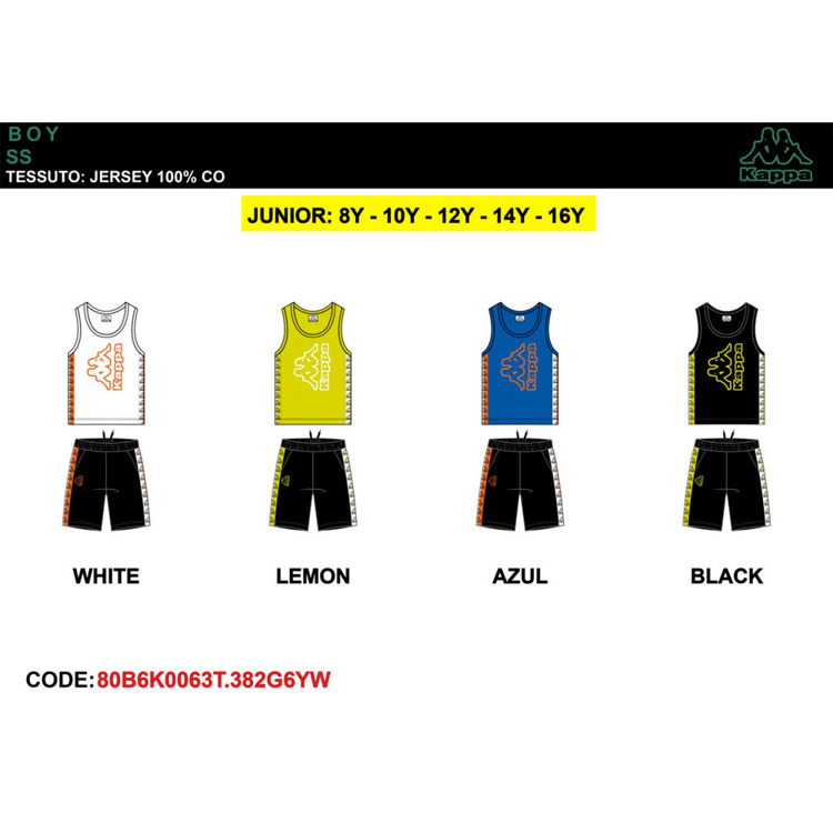 Immagine di Completo ragazzo estate Kappa Art. 80B6K0063T