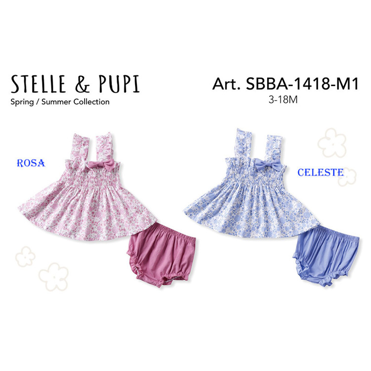 Immagine di Completo neonata estate Stelle & Pupi Art. SBBA1418