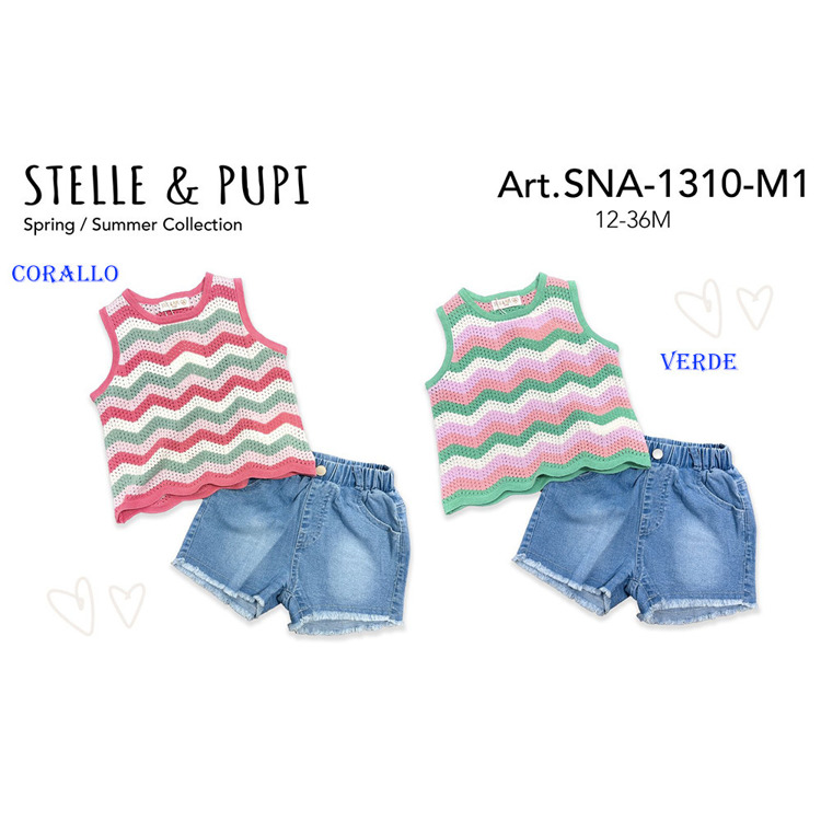 Immagine di Completo neonata estate Stelle & Pupi Art. SNA1310