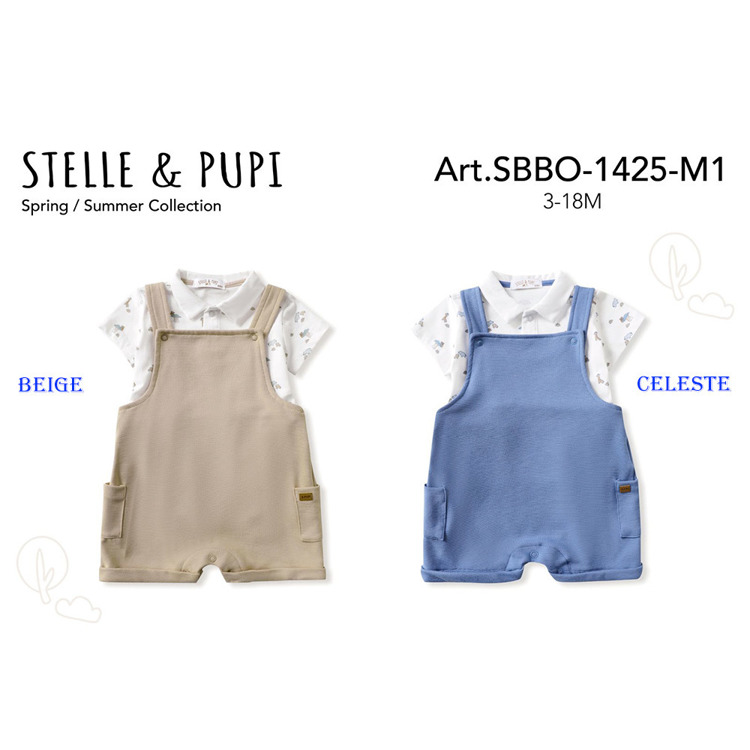 Immagine di Completo neonato estate Stelle & Pupi Art. SBBO1425