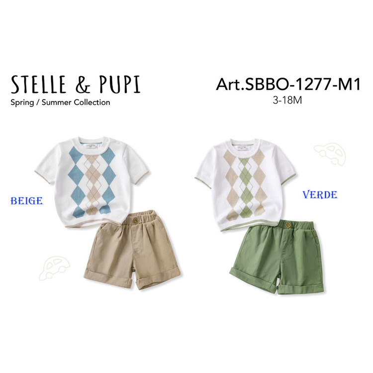 Immagine di Completo neonato estate Stelle & Pupi Art. SBBO1277