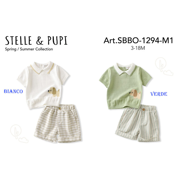 Immagine di Completo neonato estate Stelle & Pupi Art. SBBO1294