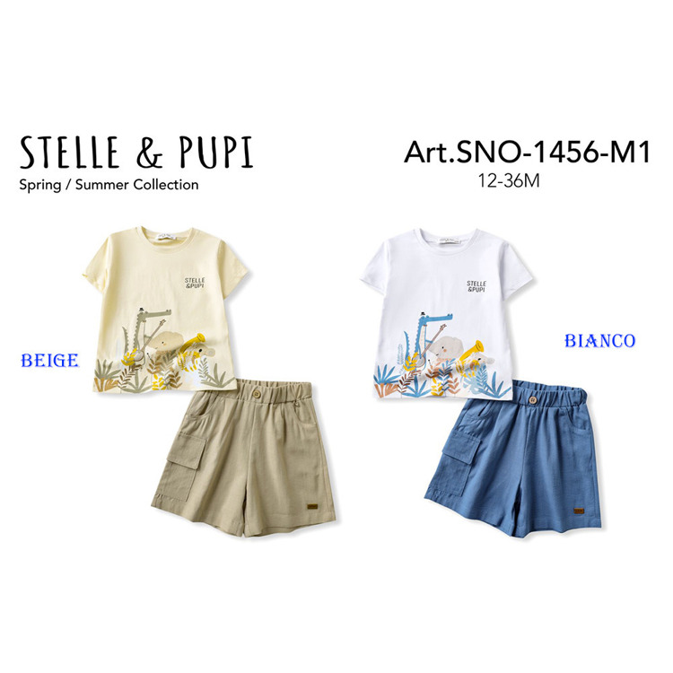 Immagine di Completo neonato estate Stelle & Pupi Art. SNO1456