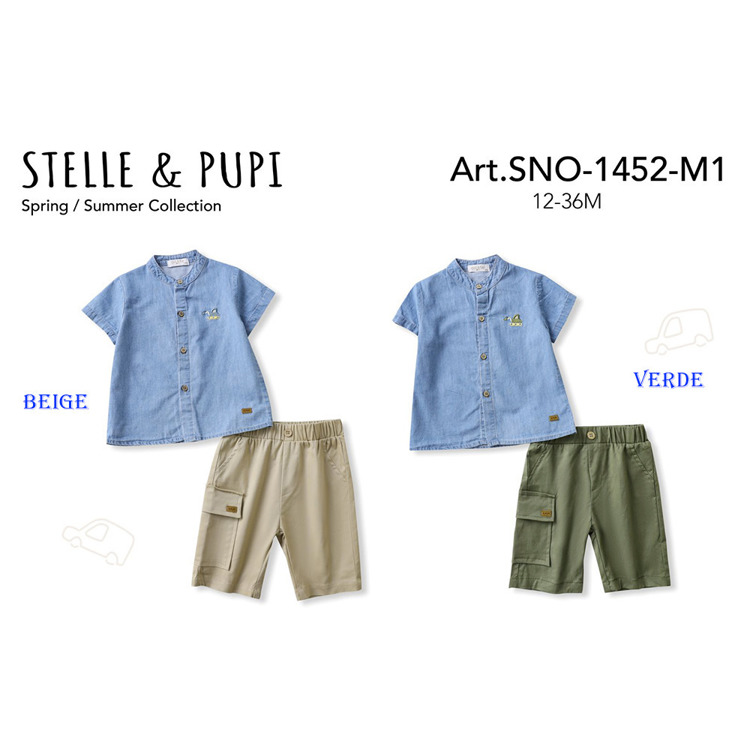 Immagine di Completo neonato estate Stelle & Pupi Art. SNO1452