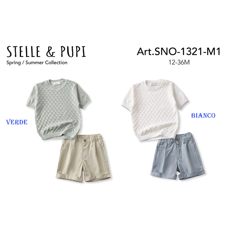 Immagine di Completo neonato estate Stelle & Pupi Art. SNO1321