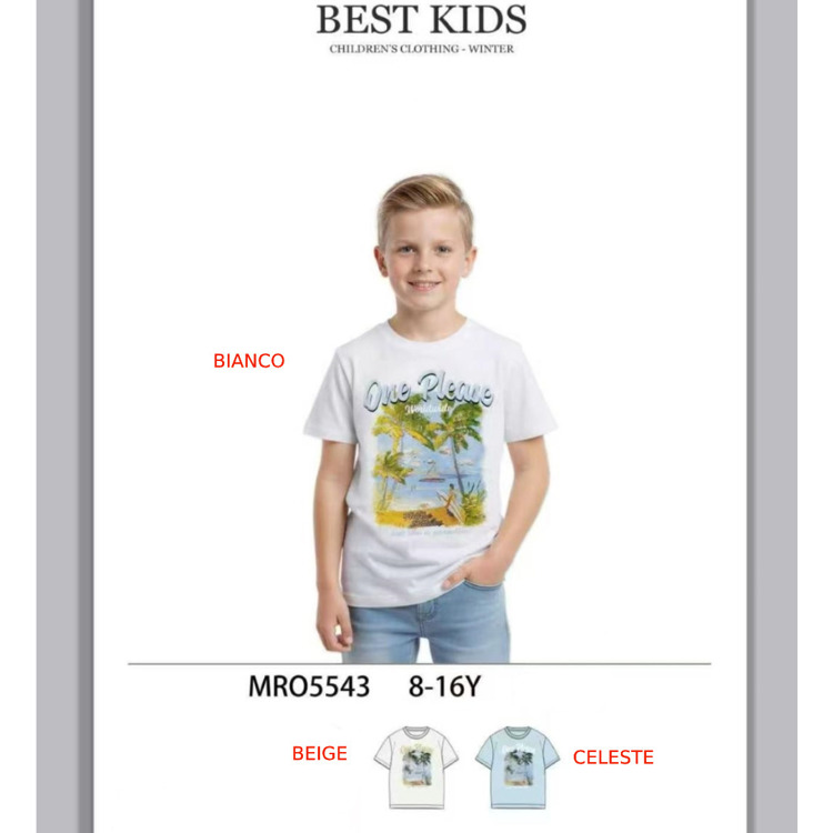 Immagine di T-shirt m/m ragazzo estate Best kids Art. MRO5543