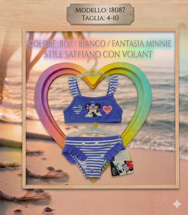 Immagine di Bikini mare bambina Minnie Art. 18087