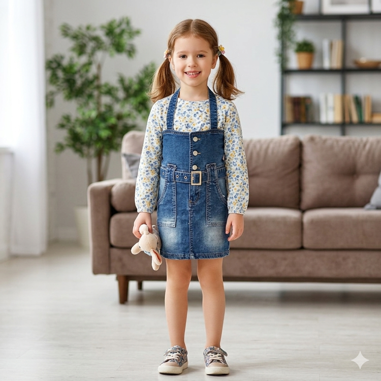 Immagine di #STOCK# Saloppette gonna ragazza primavera Mua Girl Art. MB5260