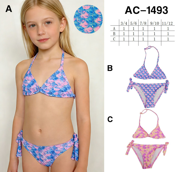Immagine di Bikini mare bambina UPF Art. AC1493