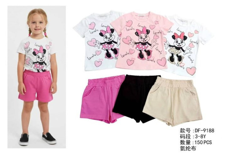 Immagine di Completo estate bambina Pink Girl Art. DF9188