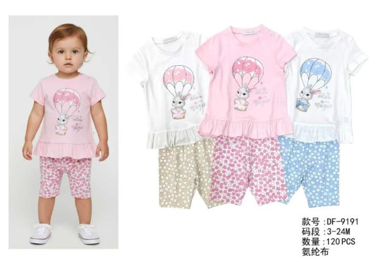 Immagine di Completo estate neonata Pink Girl Art. DF9191