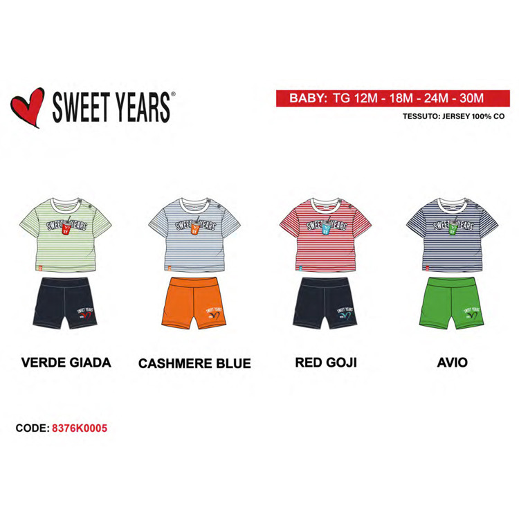 Immagine di Completo neonato estate Sweet Years Art. 8376K0005