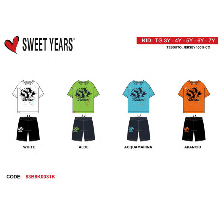 Immagine di Completo bambino estate Sweet Years Art. 8376K0031K