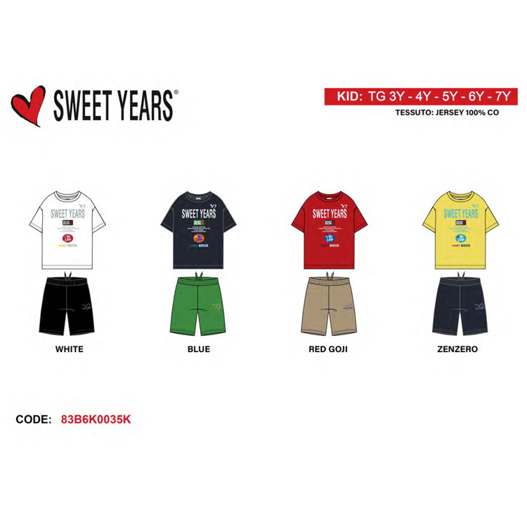 Immagine di Completo bambino estate Sweet Years Art. 8376K0035K