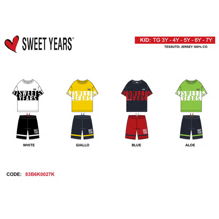Immagine di Completo bambino estate Sweet Years Art. 8376K0027K