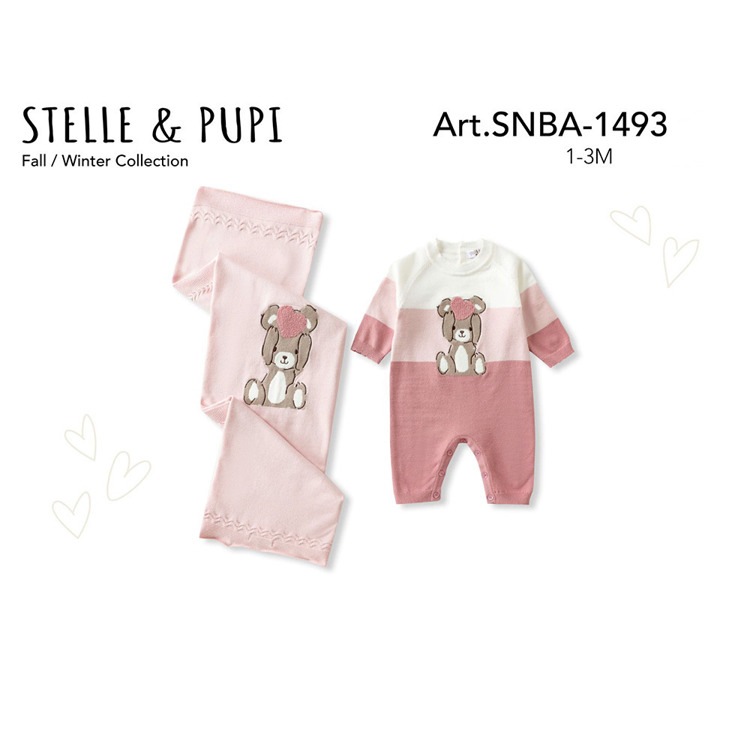 Immagine di Coordinato neonata autunno Stelle & Pupi Art. SNBA1493