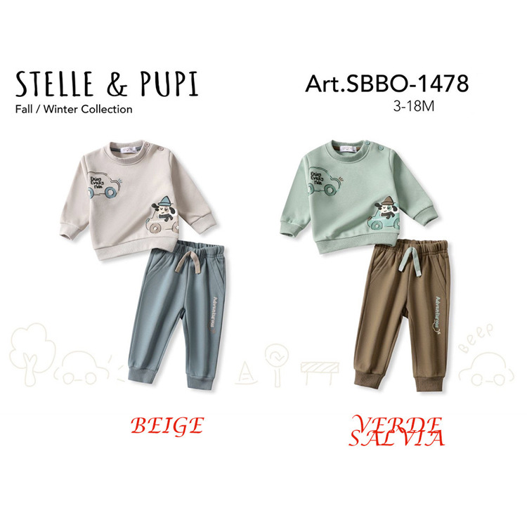 Immagine di Completo neonato autunno Stelle & Pupi Art. SBBO1478