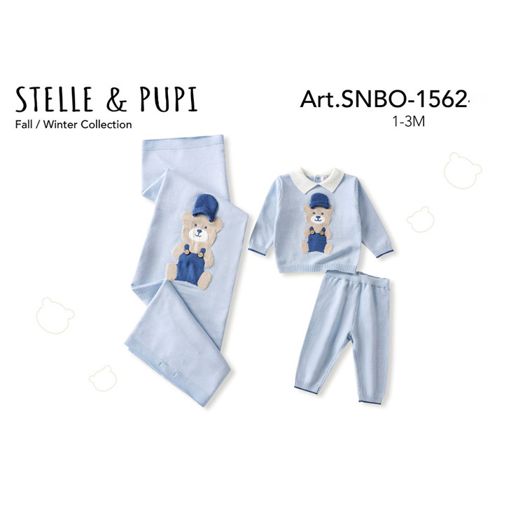 Immagine di Coordinato neonato autunno Stelle & Pupi Art. SNBO1562