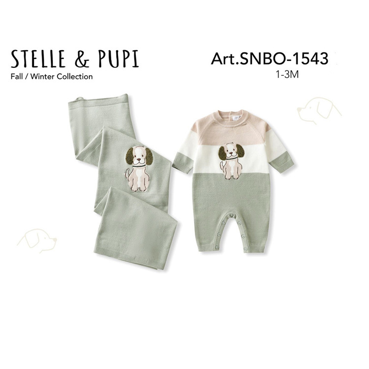 Immagine di Coordinato neonato autunno Stelle & Pupi Art. SNBO1543