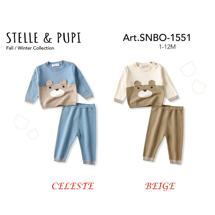 Immagine di Completo neonato autunno Stelle & Pupi Art. SNBO1551