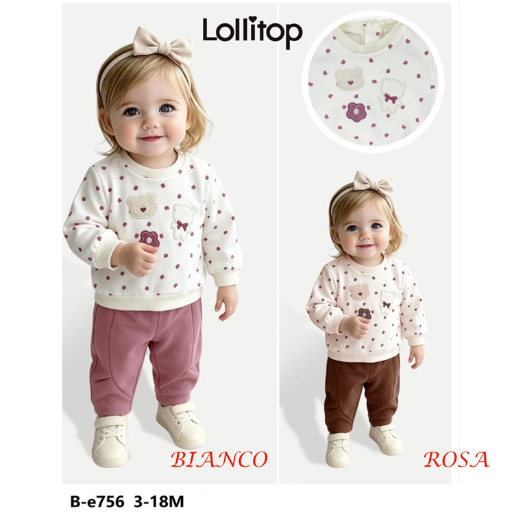 Immagine di Completo neonata autunno Lollitop Art. BE756