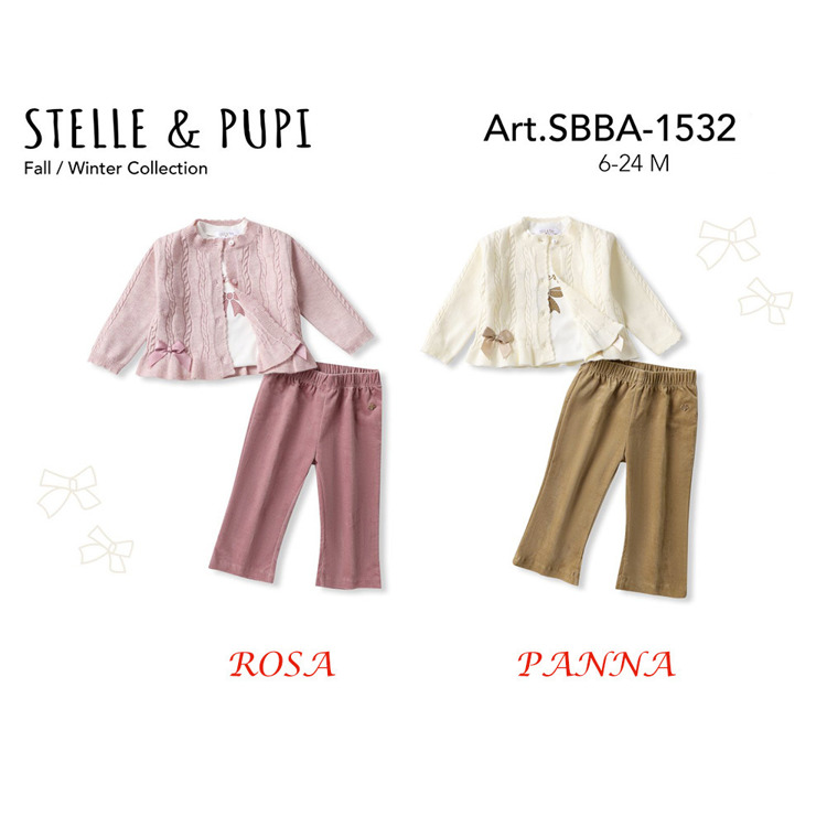 Immagine di Coordinato neonata autunno Stelle & Pupi Art. SBBA1532