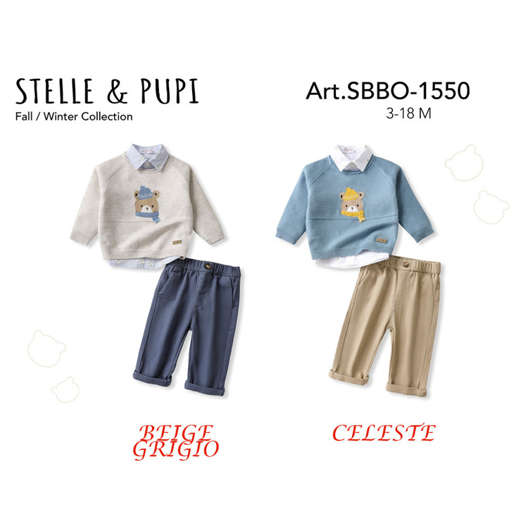 Immagine di Coordinato neonato autunno Stelle & Pupi Art. SBBO1550