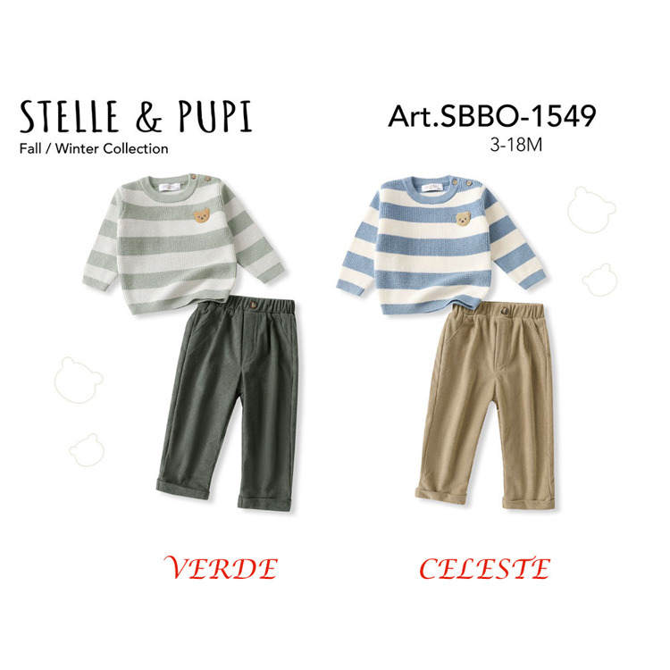 Immagine di Completo neonato autunno Stelle & Pupi Art. SBBO1549