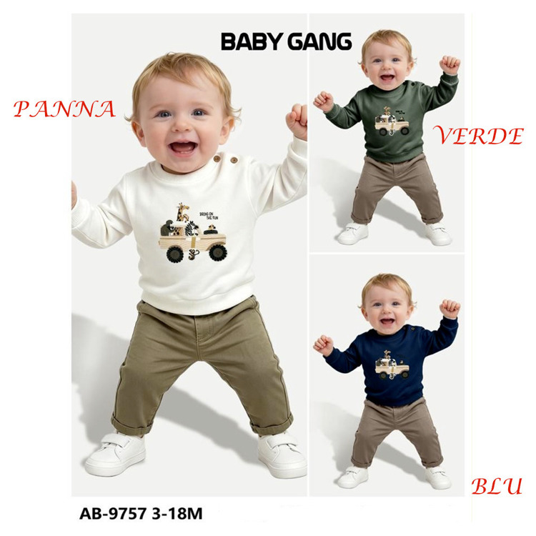 Immagine di Completo neonato autunno Baby Gang Art. AB9757