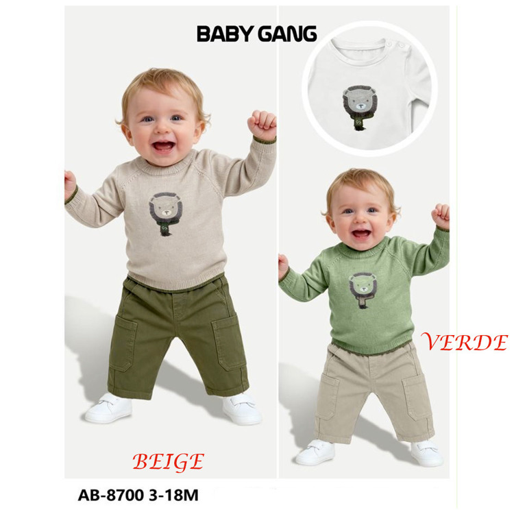 Immagine di Coordinato neonato autunno Baby Gang Art. AB8700
