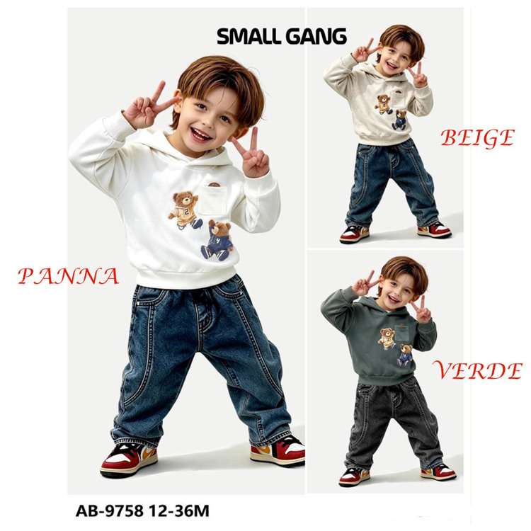 Immagine di Completo neonato autunno Small Gang Art. AB9758