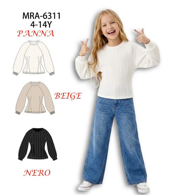 Immagine di Maglia lana bambina autunno/inverno SMILE YES  Art. MRA6311