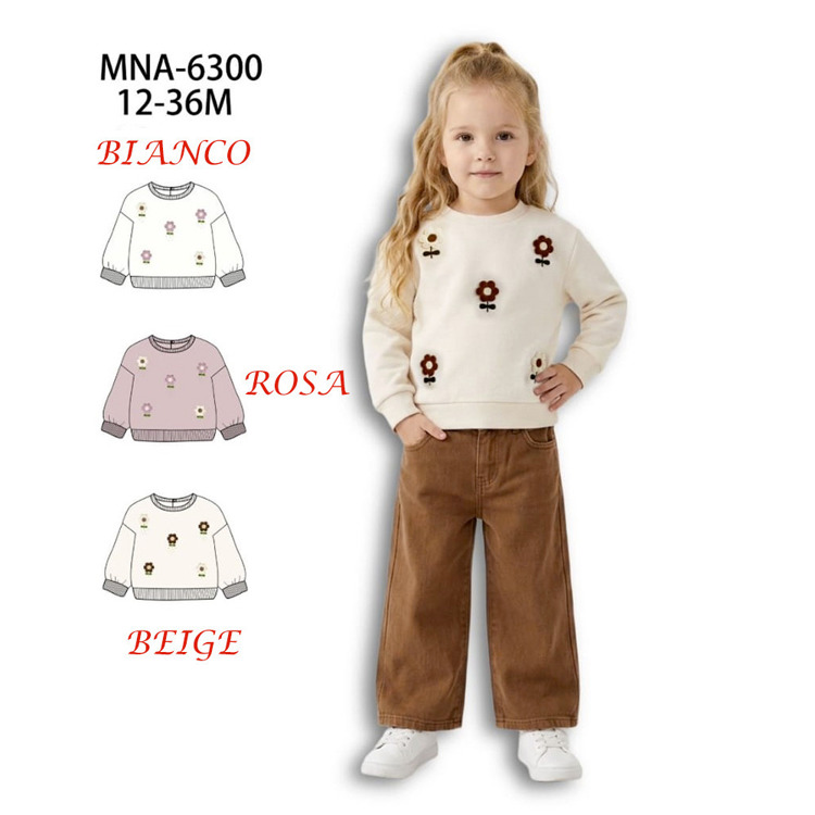 Immagine di Felpa AUTUNNO/INVERNO neonata SMILE YES  Art. MNA6300