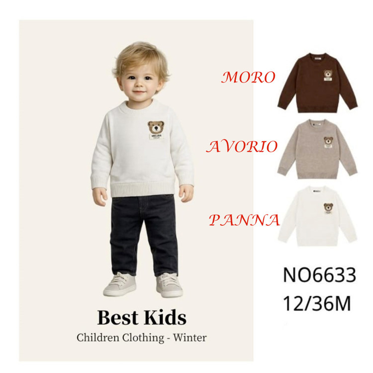 Immagine di Maglia lana autunno neonato Best Kids Art. NO6633