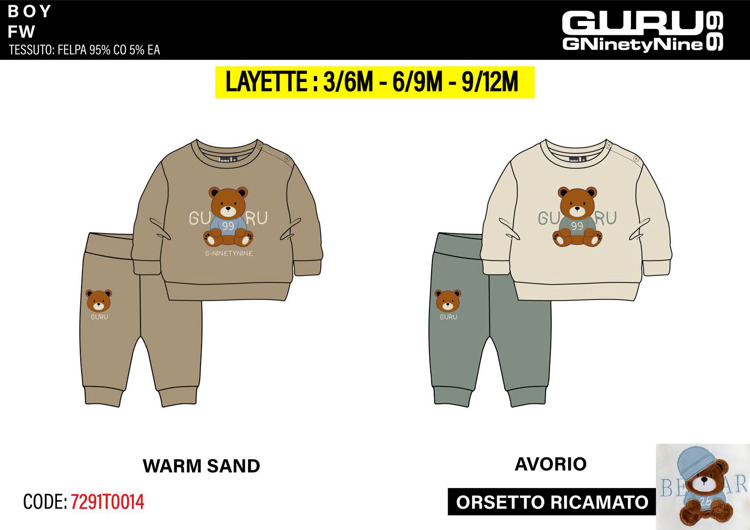 Immagine di Tuta neonato inverno Guru Art. 7291T0014