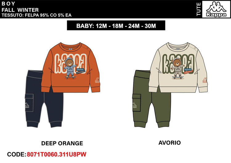 Immagine di Tuta neonato autunno/inverno Kappa Art. 8071T0060