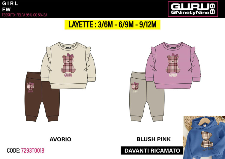 Immagine di Tuta autunno/inverno neonata Guru Art. 7293T0018