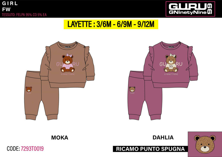 Immagine di Tuta autunno/inverno neonata Guru Art. 7293T0019