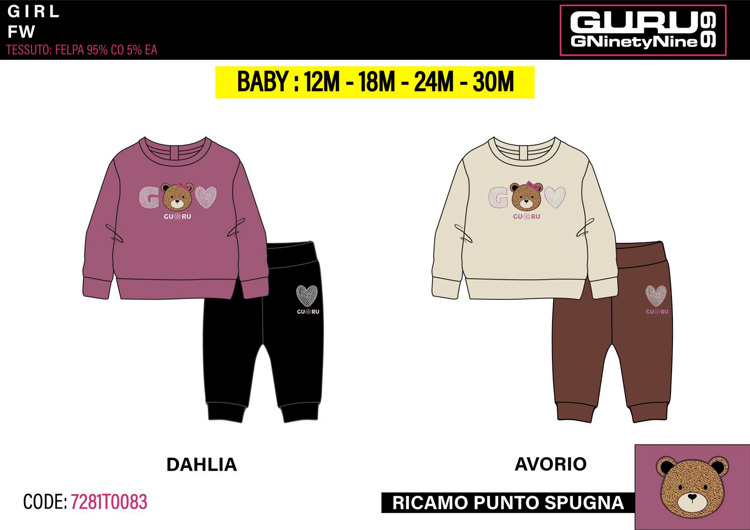 Immagine di Tuta autunno/inverno neonata Guru Art. 7281T0083