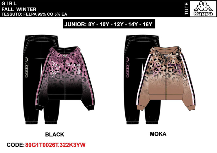 Immagine di Tuta ragazza autunno/inverno Kappa Art. 80G1T0026T
