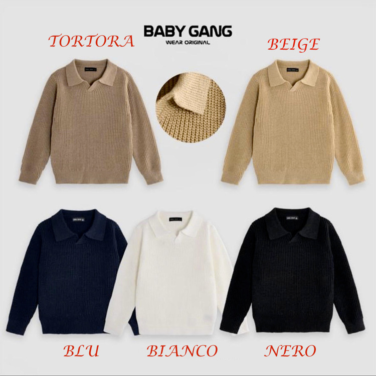 Immagine di Polo lana inverno bambino Small Gang Art. W6167